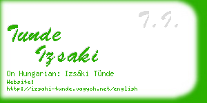 tunde izsaki business card